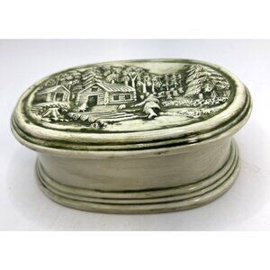 Hershey Molds Ceramic 1981 Homestead Scene Hand Painted
